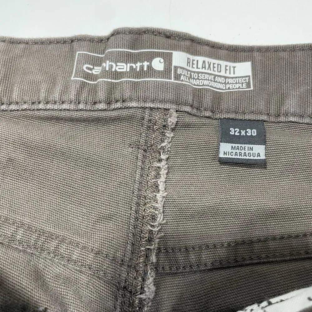 Carhartt Men’s Relaxed Fit Carpenter Casual Work Pants Brown Utility 32x30